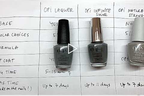 WHICH ONE IS BETTER? OPI LAQUER vs. INFINITE SHINE vs. NATURE STRONG