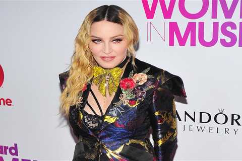 Madonna Parties In Fishnet Stockings, Hand Gloves