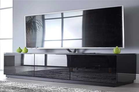 Black Gloss TV stand up to 65 inch Flat TV | MMT-D1500