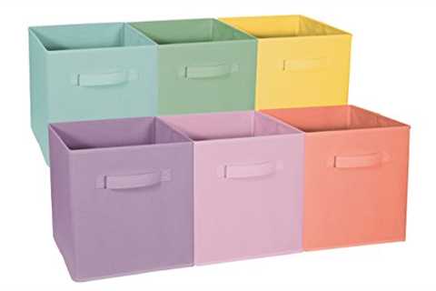 Sorbus Foldable Storage Cube Basket Bin - Great for Nursery, Playroom, Closet, Home - DIYrule.com