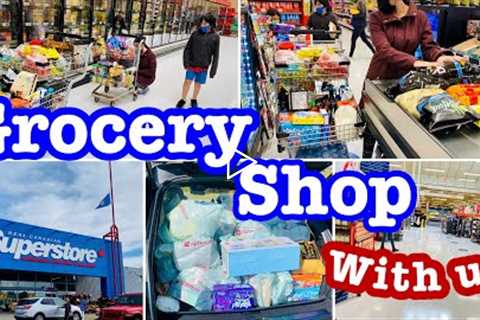 Let’s do grocery shopping with us || Grocery haul in store first time ever 🙌|| Detailed vlog