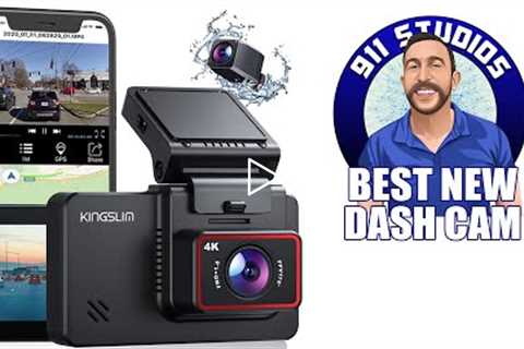 Kingslim D4 4K Dual Dash Cam with Built-in WiFi GPS