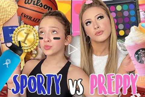 💄PREPPY🌸 VS 🛼SPORTY 🏀 TARGET SHOPPING CHALLENGE *NO BUDGET* 🤑