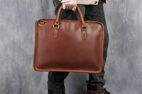 Men's Slim Leather Briefcase