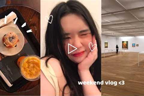 weekend vlog🍨: cute café, art museum date, shopping & more!