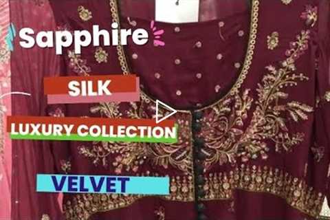 Sapphire winter luxury silk embroidred pret collection 2022 |sapphire new arrival