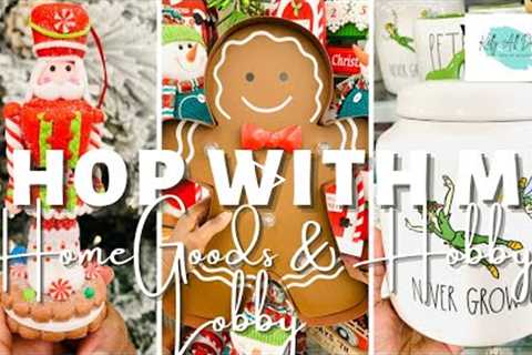 SHOPPING HOMEGOODS & HOBBY LOBBY, CHRISTMAS SHOP WITH ME, RAE DUNN CHRISTMAS, GINGERBREAD FIND