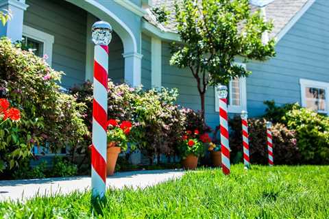 Outdoor Lighted Candy Canes