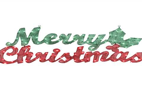 Merry Christmas Outdoor Lighted Sign