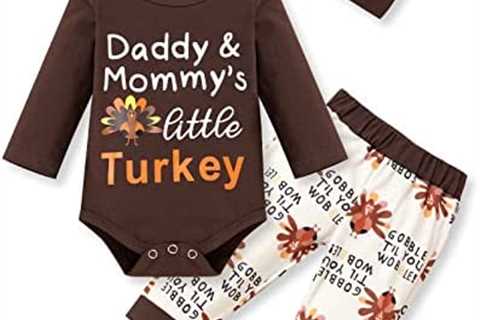 My 1st Thanksgiving Newborn Baby Boy Girl Clothes Long Sleeve Romper Bodysuit Outfit Set