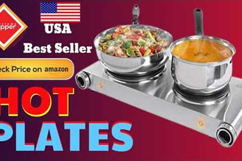 Hot Plates   SUNAVO Hot Plates for Cooking Electric Double Burner 1800W Portable Burner Electric