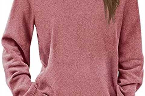 TUNUSKAT Sweatshirts for Women, Fall Winter Crewneck Long Sleeve Shirts Casual Plain Pullover..