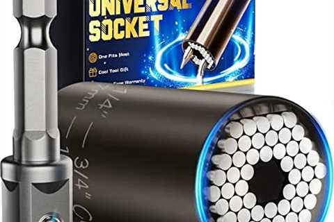 Universal Socket Tool Gifts for Men – Super Grip Socket Set with Power Drill Adapter Stocking..