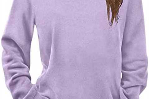 Crewneck Sweatshirt for Women Loose Casual Shirts Tops Solid Color Fall Fashion Long Sleeve Tshirts ..