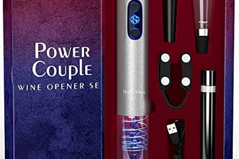 Electric Wine Opener Set Uncle Viner with Charger & Batteries – Gift Idea for Wine Lover – Battery..