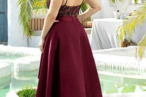 Ever-Pretty Women’s V-Neck A-line High-Low Party Dress Plus Size Evening Dress 0667-PZ