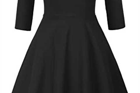 GRACE KARIN Women’s Off Shoulder Pleated Flared A-line Cocktail Party Dresses