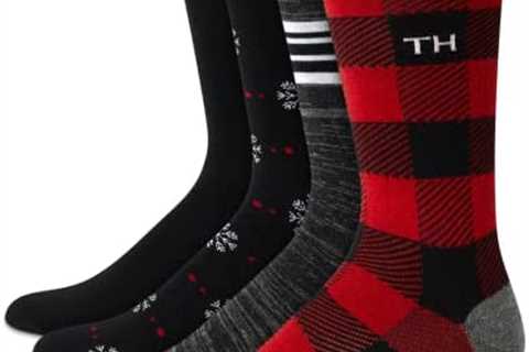 Tommy Hilfiger Men’s Dress Socks – Lightweight Comfort Crew Sock (4 Pack)