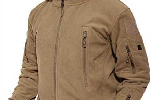 MAGCOMSEN Men’s Hoodie Fleece Jacket 6 Zip-Pockets Warm Winter Jacket Military Tactical Jacket