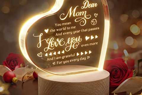 Pandasch Christmas Gifts for Mom, Mom Birthday Gifts from Daughter Son, Engraved Mom Night Lights..