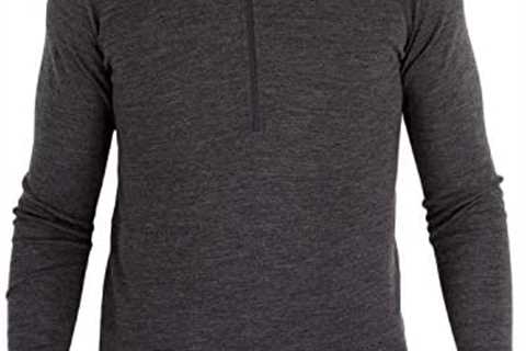 MERIWOOL Mens Base Layer 100% Merino Wool Midweight 250g Half Zip Sweater for Men