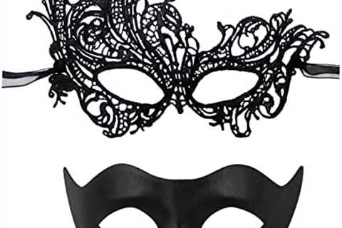 Couple Masquerade Lace Mask Set, Fit for Women & Men Venetian Halloween Masks, Specially for..