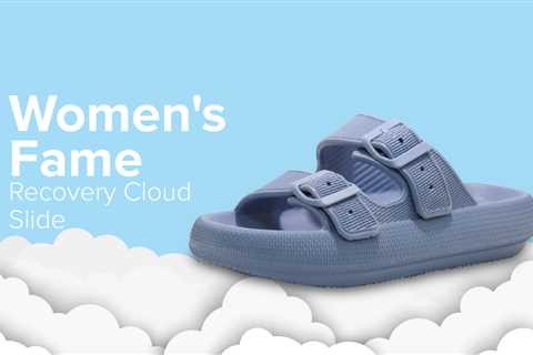 Cushionaire Women’s Fame recovery cloud slide with +Comfort