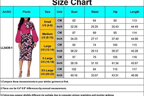 LalaLin Elegant Long Sleeve Dress for Women Solid Color Work Office Prom Bodycon Sexy Church Midi..