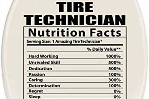 Lovesout Funny Tire Technician Nutritional Facts Gifts 2022 Christmas Tree Ornaments Oval Ceramic