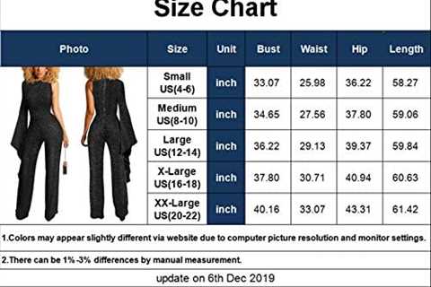 HannahZone Women’s Sexy Sparkly Jumpsuits Clubwear Long Sleeve Elegant Party Rompers High Waisted..