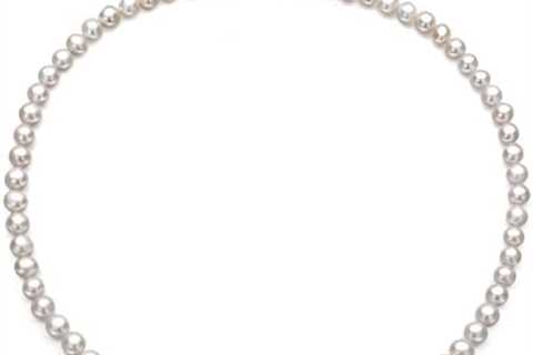 Round White Freshwater Pearl Necklace for Women Men Dainty Gold Pearl Choker Necklace with Charms..