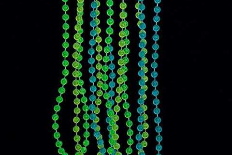 Glow in the Dark Bead Necklaces – Bulk Set of 24 – Mardi Gras Supples – Jewelry