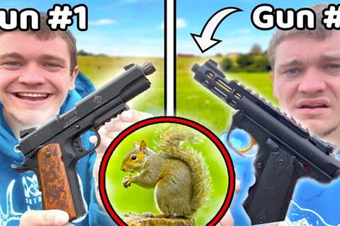 Squirrel Hunting Gun Game Challenge! (Pistols Only)