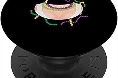 Funny Beads Mardi Gras Outfit | New Orleans Carnival PopSockets Swappable PopGrip