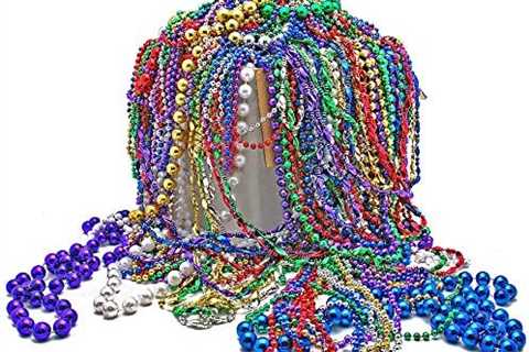 Mardi Gras New Orleans 120 Beads Mixed Variety LOT Party Pack