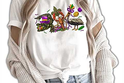 Mardi Gras Crocodile Shirt, Saints Shirt, Fat Tuesday Shirt, Flower de luce Shirt, Louisiana Shirt, ..