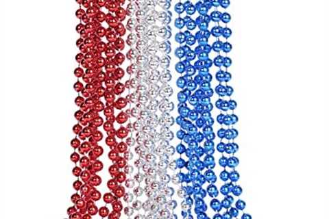 YAXINRUI Mardi Gras Beads Necklaces, 33 Inch 7 mm Bead Necklaces Bulk Costume Necklace for Events..