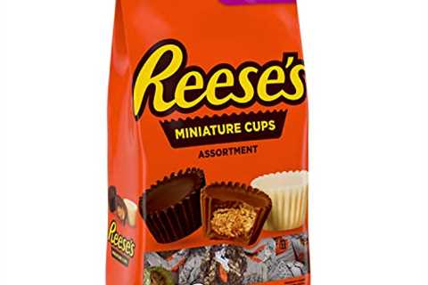 REESE’S Miniatures Chocolate and White Creme Peanut Butter Assortment Cups Candy, Gluten Free,..