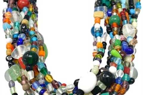 27″ Multi Color Glass Bead Necklace (Dozen)