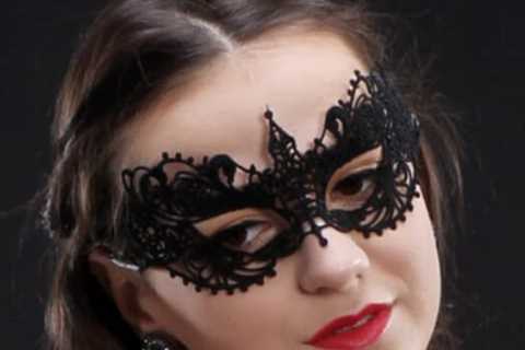 DNHCLL Party Lace Mask Halloween Half Face Styling and Sexy Costume Party Mask ( Black )