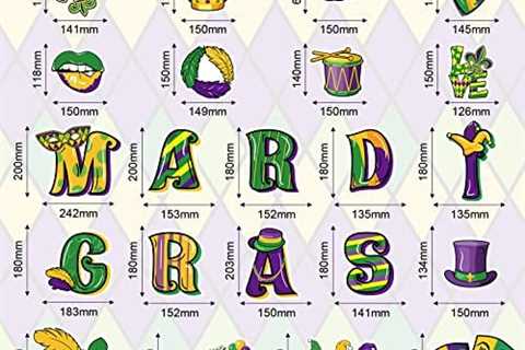 22 Pieces Mardi Gras Garage Door Decorations Mardi Gras Garage Door Magnets Gnome Crown Mask..