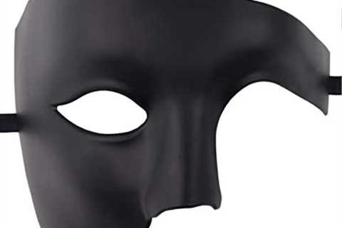 KEFAN Mens Mask Masquerade Mask Phantom of The Opera Half Face Mask