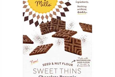 Simple Mills Sweet Thins Cookies, Seed and Nut Flour, Chocolate Brownie – Gluten Free, Paleo..