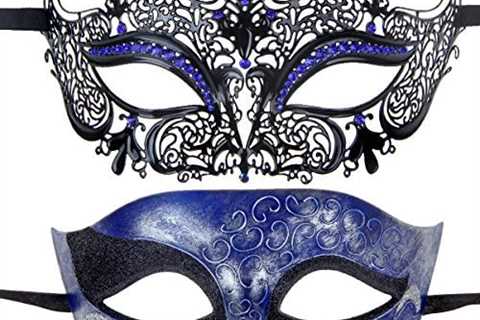 IETANG One Pair Couple’s Gorgeous Venetian Masquerade Masks Party Costumes Accessory