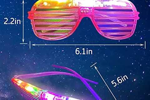 30 Pcs LED Glasses, 6 Colors Glow In The Dark Light Up Glasses Party Favors for Kids and Adults,..