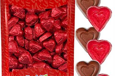 Valentine’s Day Milk Chocolate Hearts, Party Bag Fillers, Individually Wrapped Foils, Kosher..