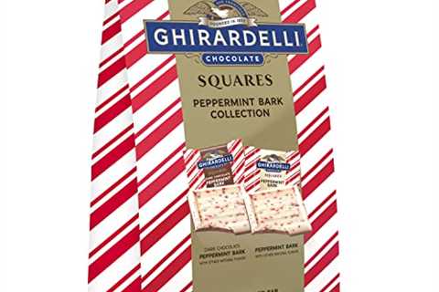 GHIRARDELLI Chocolate Squares, Peppermint Bark Assorted Chocolates, 20.99 OZ Bag,(packaging may..