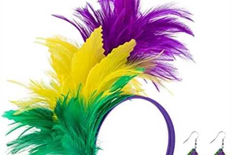 AGITATESAND Feather Boa Fascinator Headband Party Wedding Sallon Headwear Flapper Headpiece