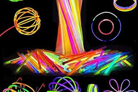 Attikee 840 PCS Glow Sticks Bulk, Glow Party Favors, 8 Inch 7 Colors 400PCS Glow Sticks & 440PCS..