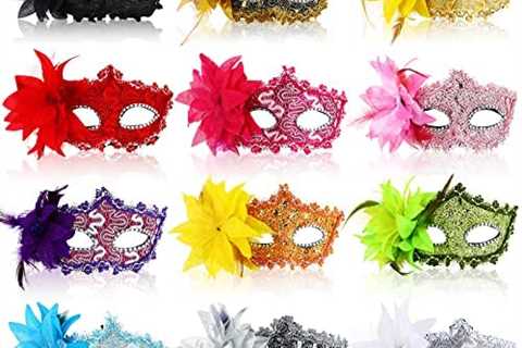 Yilloog 24 Pack Masquerade Mask Masquerade Party Mask Mardi Gras Masks Venetian Mask for Women Men..